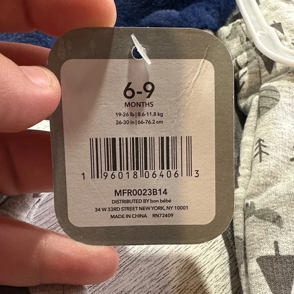 💥 5/$75 - Rene Rofe Gray and Navy Kids Matching Set - Picture 4 of 5